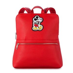 Disney Red Backpack with Mickey Mouse Patch
